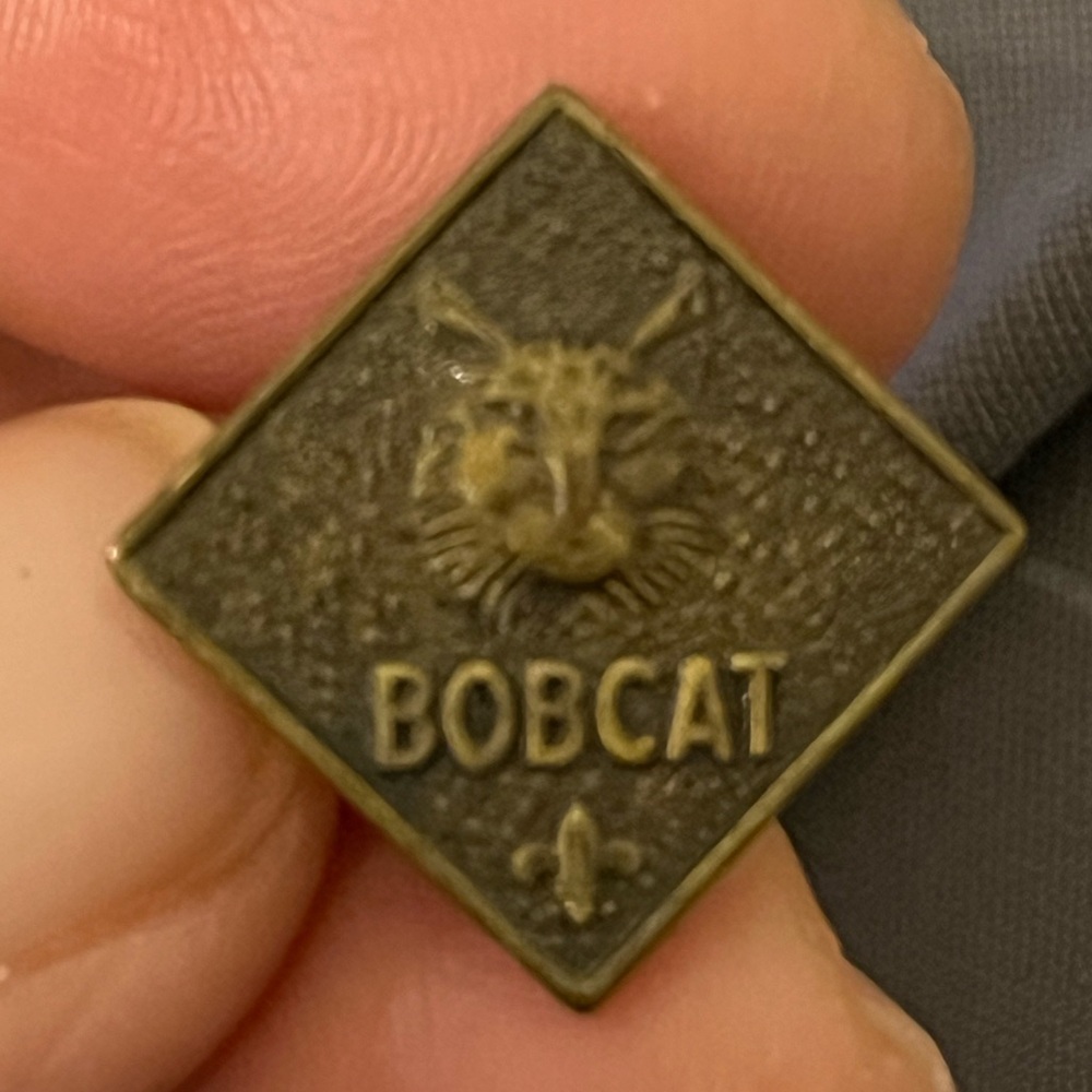 Vintage Boy Scouts Of America BSA Bobcat Award Lapel Pin Badge